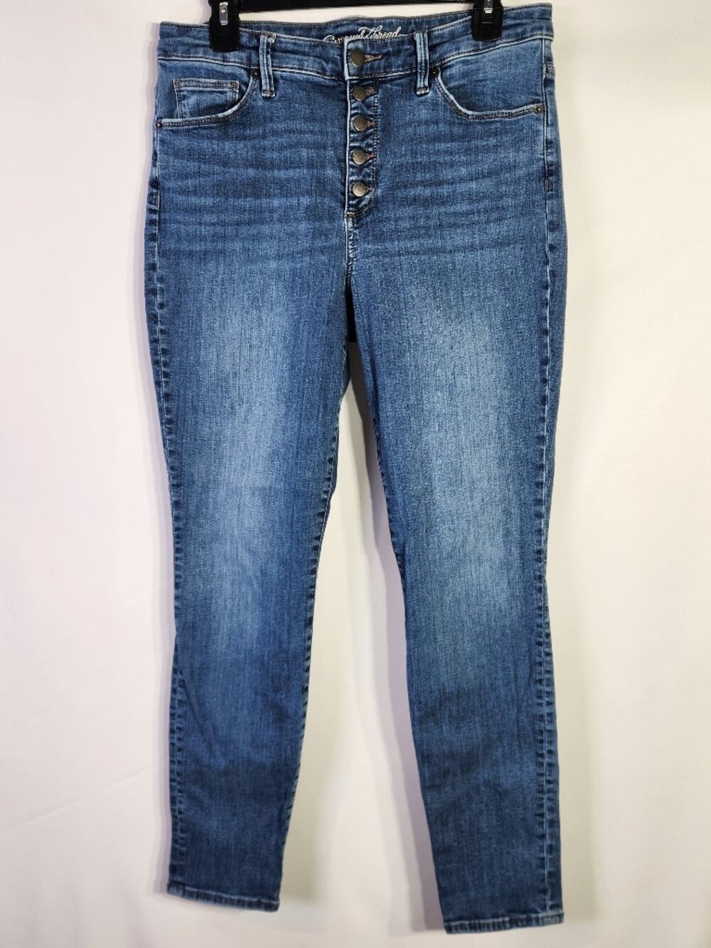 Universal Thread High Rise Skinny Stretch Jeans Button Up Fly Light Wash – 12R